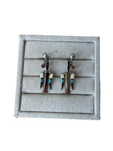 Adeline B Yawakia Inlaid Water Bird Earrings