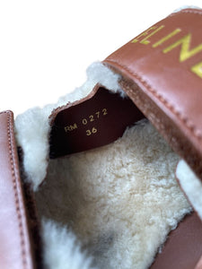 Celine Leo Scratch Shearling