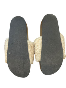 Tory Burch Double T Shearling Slide