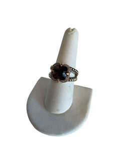 John Atencio Fortuna Cognac + White Diamond Cocktail Ring