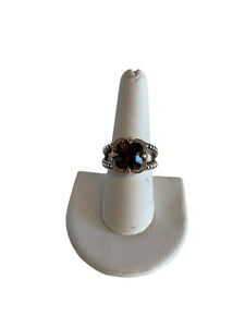 John Atencio Fortuna Cognac + White Diamond Cocktail Ring