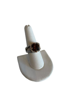 John Atencio Fortuna Cognac + White Diamond Cocktail Ring