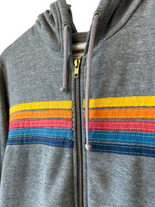 Aviator Nation 5 Stripe Zip Hoodie