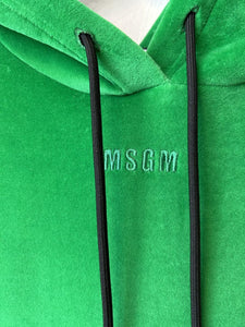 MSGM Velour Scuba SS Hoodie NWT