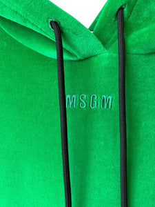 MSGM Velour Scuba SS Hoodie NWT