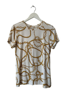 L'Agence Ressi SS Crew Rope Chain Tee NWT