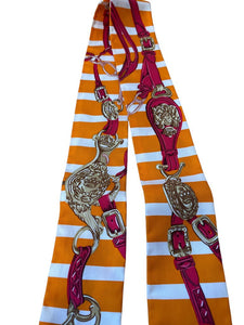 Hermes Brides de Gala Applique Pique Silk Twilly Scarf