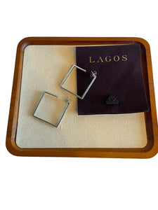 Lagos Square Caviar Hoop with BAG