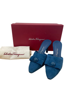 Ferragamo Kara Suede Mule with BOX