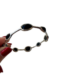 Ippolita Rock Candy 8-Stone Bangle Black Onyx with BAG