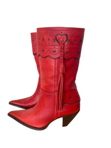 Charlie 1 Horse Hearts Heeled Cowboy Boot