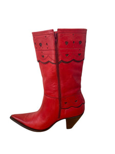 Charlie 1 Horse Hearts Heeled Cowboy Boot