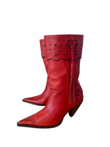 Charlie 1 Horse Hearts Heeled Cowboy Boot