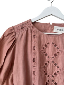 ba&sh eyelet open back blouse